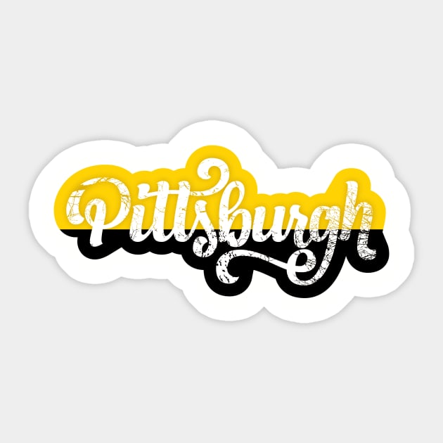 Pittsburgh Black and Yellow Sticker by polliadesign